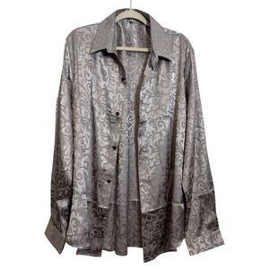 Elegant Paisley Button-Up Shirt